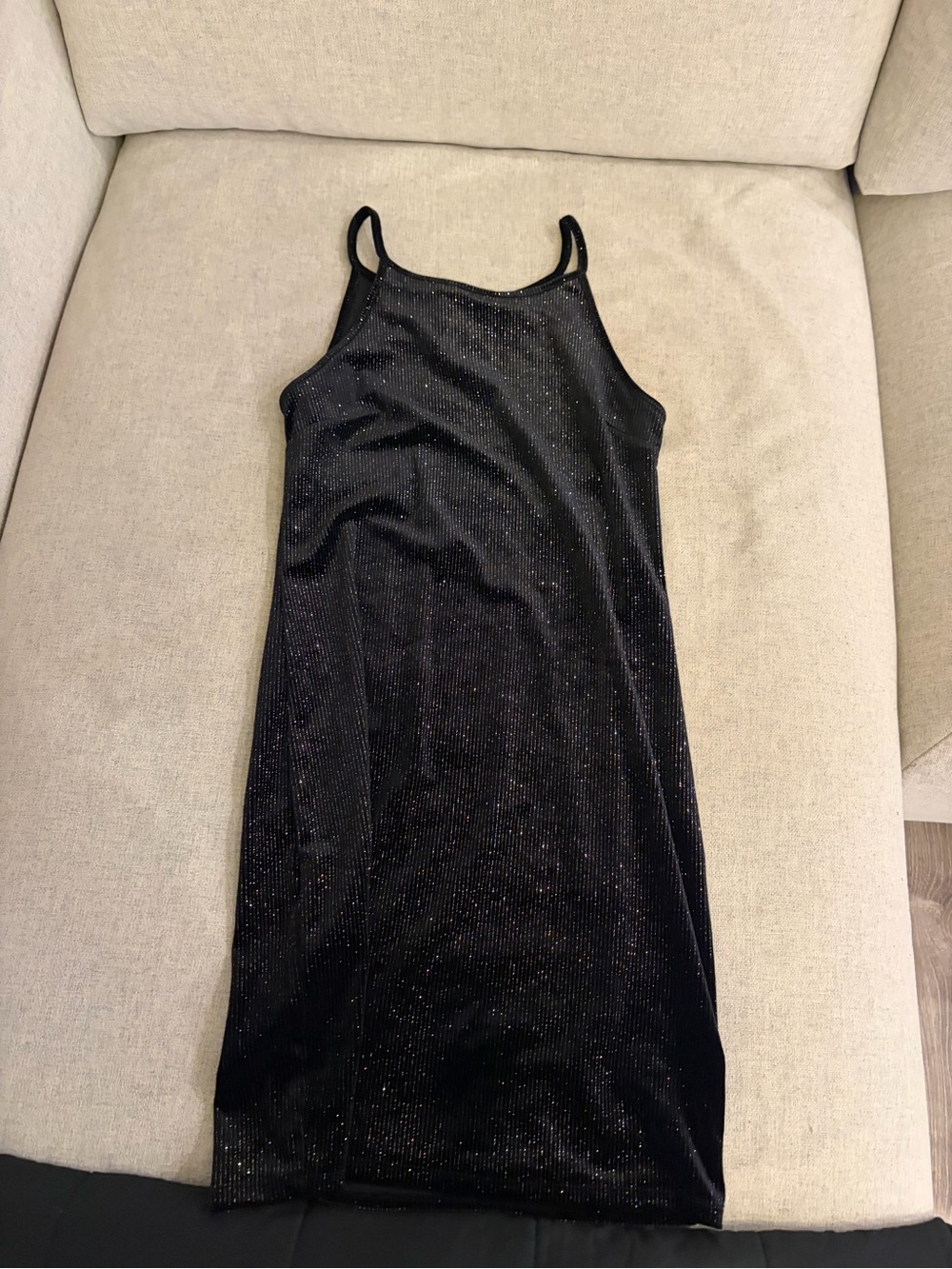 Wild Fable Black Glitter Sparkle Mini Dress Size M
